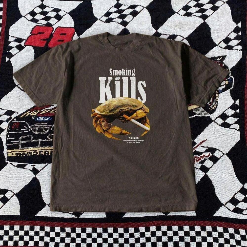 Brown Smoking Kills Tee Clothing